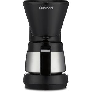 Cuisinart 5-Cup Coffee Maker with Stainless Steel Carafe, Coffee Machine with Removable Water Reservoir, Charcoal Water Filter, 30-Minute Keep Warm, and Brew Pause, DCC-5570NAS, Stainless Steel