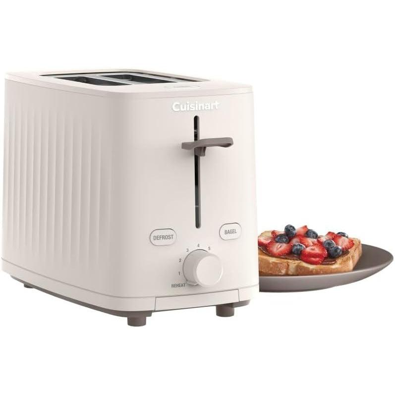 imageCuisinart Soho Collection 2Slice Toaster 7 Toaster Setting Defrost Reheat and Bagel Setting Convenient Rear Cord Storage Truffle CPT7TRTruffle