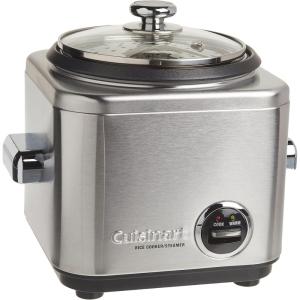 Cuisinart CRC-400P1 4 Cup Rice Cooker, Stainless Steel Exterior(4-Cup)