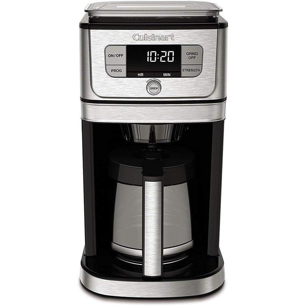 imageCuisinart Automatic Grind amp Brew 12Cup Coffee Maker with Blade Grinder Programmable Coffee Machine Glass Carafe with 14 Cup Setting Brew Pause GrindOff Option DGB400NAS BlackStainless SteelStainless