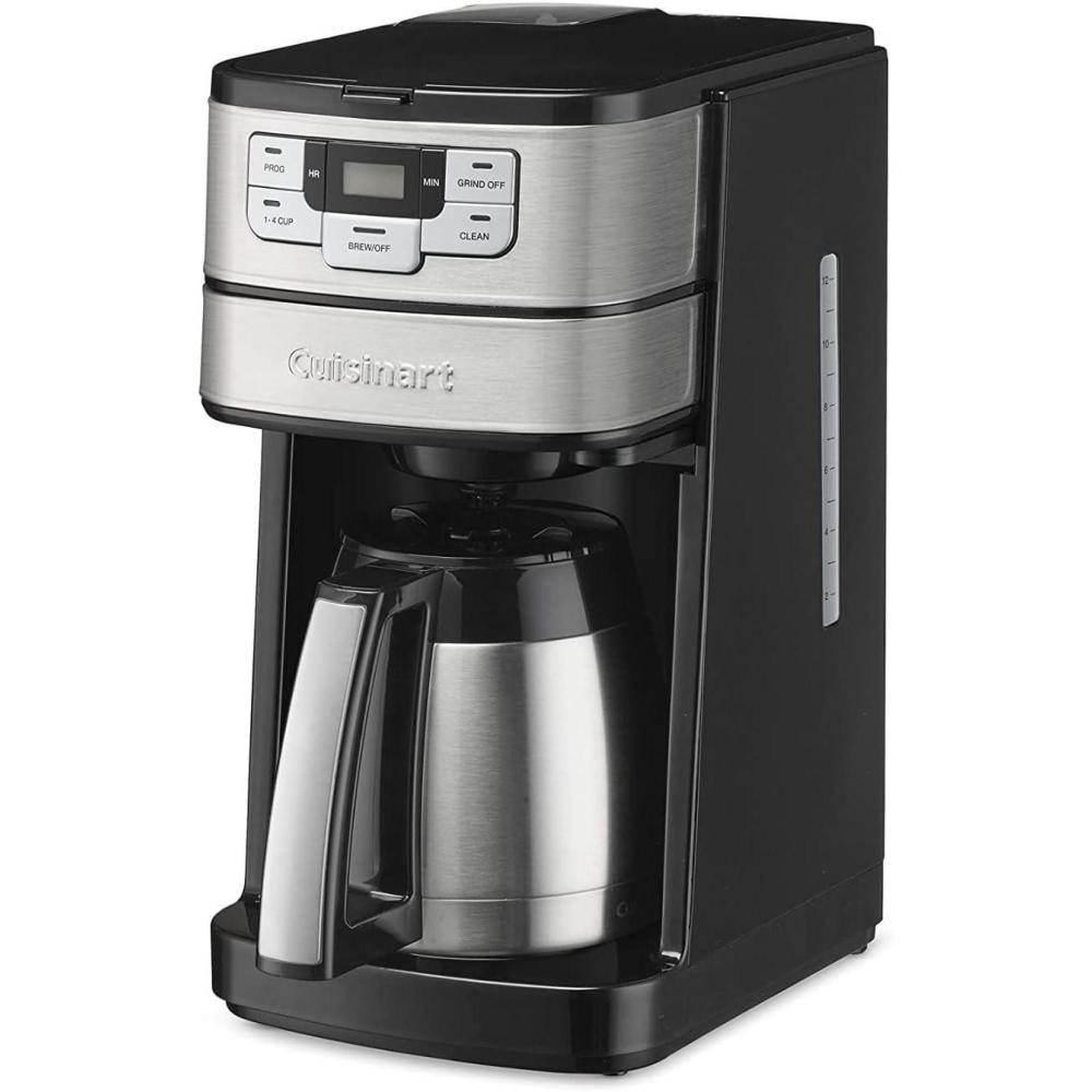 imageCuisinart Automatic Grind amp Brew 12Cup Coffee Maker with Blade Grinder Programmable Coffee Machine Glass Carafe with 14 Cup Setting Brew Pause GrindOff Option DGB400NAS BlackStainless SteelBlackStainless