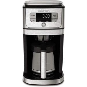 Cuisinart Automatic Grind & Brew 12-Cup Coffee Maker with Blade Grinder, Programmable Coffee Machine Glass Carafe with 1-4 Cup Setting, Brew Pause, Grind-Off Option, DGB-400NAS, Black/Stainless Steel(Stainless)