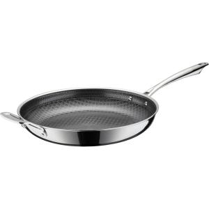 Cuisinart FusionElite+ Nonstick Tri-Ply Stainless Steel Skillet, 12″ Skillet Frying Pan with Helper, PURELYSEAR Ceramic Nonstick Technology, Scratch Proof, Cool Grip Handles, Dishwasher Safe(12-inch Skillet)