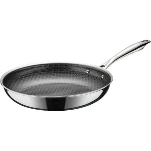 Cuisinart FusionElite+ Nonstick Tri-Ply Stainless Steel Skillet, 12″ Skillet Frying Pan with Helper, PURELYSEAR Ceramic Nonstick Technology, Scratch Proof, Cool Grip Handles, Dishwasher Safe(10-inch Skillet)