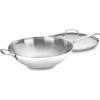 imageCuisinart 14Inch StirFry Pan Helper Handle and Glass Cover Chefs Classic Stainless Steel 72638H