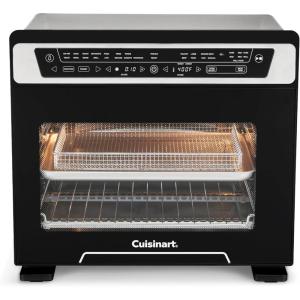 Cuisinart 15-in-1 Extra-Large Digital Air Fryer Oven with 9″x13″ 2-in-1 Pan, Air Fry 4 Lbs of Wings, Cook a 13 Lb Turkey or 5+ Lb Chicken, Toast 9 Slices of Bread, and Bake a 13″ Pizza, TOA-112