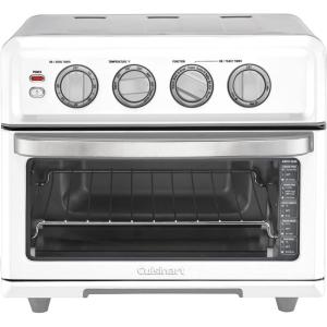Cuisinart Air Fryer Toaster Oven with Grill, 1800W 8-1 Air Fryer Oven with Bake, Convection Bake, Grill, Broil and Warm Options, Large Capacity, 60-Minute Timer, TOA-70BKS, Black SS(White)