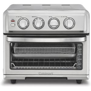 Cuisinart Air Fryer Toaster Oven with Grill, 1800W 8-1 Air Fryer Oven with Bake, Convection Bake, Grill, Broil and Warm Options, Large Capacity, 60-Minute Timer, TOA-70BKS, Black SS(Stainless Steel)