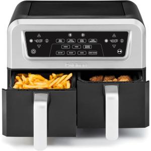 Cuisinart Dual Basket Air Fryer, Two Baskets 11 Qt in Total, 6 Functions: Air Fry, Roast, Bake, Broil, Dehydrate & Keep Warm, Features Sync Finish & Sync Settings, Toss Reminder & Auto-Pause, ADZ-112(8.5 Qt.)