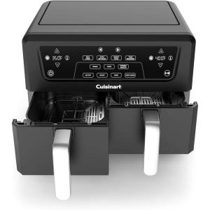 Cuisinart Dual Basket Air Fryer, Two Baskets Totals 11 QT, 4 Function Air Fryer to Air Fry, Roast, Bake & Keep Warm, Features Sync Finish & Settings, Toss Reminder, Automatic Warm Mode & Auto-Pause