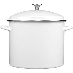 Cuisinart Enamel Stockpot with Cover, 16-Quart, White