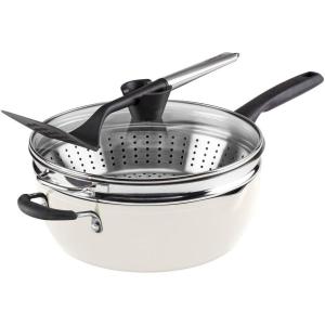 Cuisinart Preferred Pan 4-Pc Set – Stainless Steel (4.5 Qt. Multi-Purpose Pan w/Cover, Steamer, Slotted Turner)(Crème de la Creme)