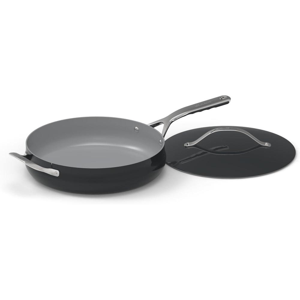 imageCuisinart Culinary Collection Nonstick Cookware 45 Qt Saut Pan  Helper Handle  Cover BlackBlack