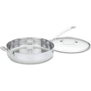 Cuisinart Contour Stainless 12-Inch Everyday Pan with Glass Cover(5 Quarts)