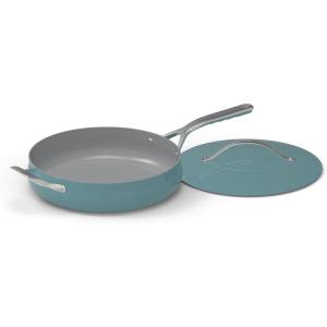 Cuisinart Culinary Collection Nonstick Cookware 4.5 Qt. Sauté Pan + Helper Handle + Cover, Black(Teal)