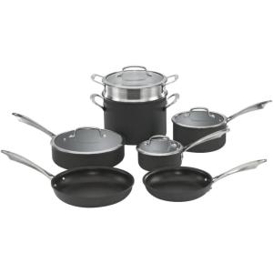Cuisinart Dishwasher Safe Hard-Anodized Nonstick 10-Inch Open Skillet(Cookware Set)