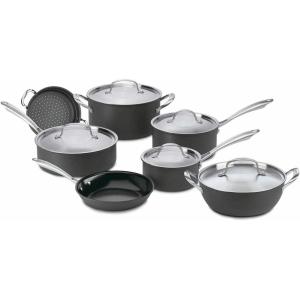 Cuisinart GG-10 Hard Anodized 10-Piece Set GreenGourmet, Black(12-Piece)