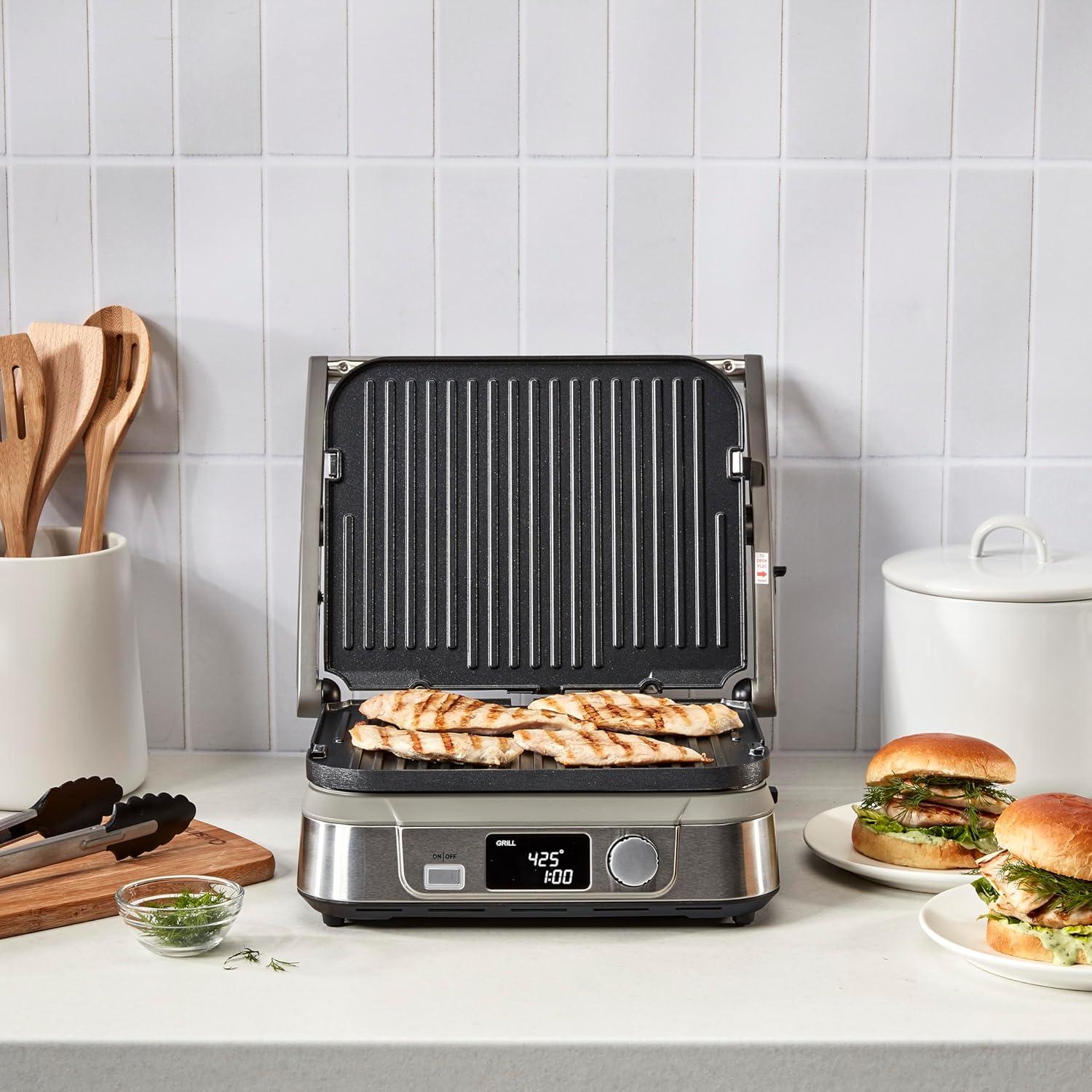 imageCuisinart GR11 Griddler 3in1 Grill and Panini Press SilverDigital Griddler
