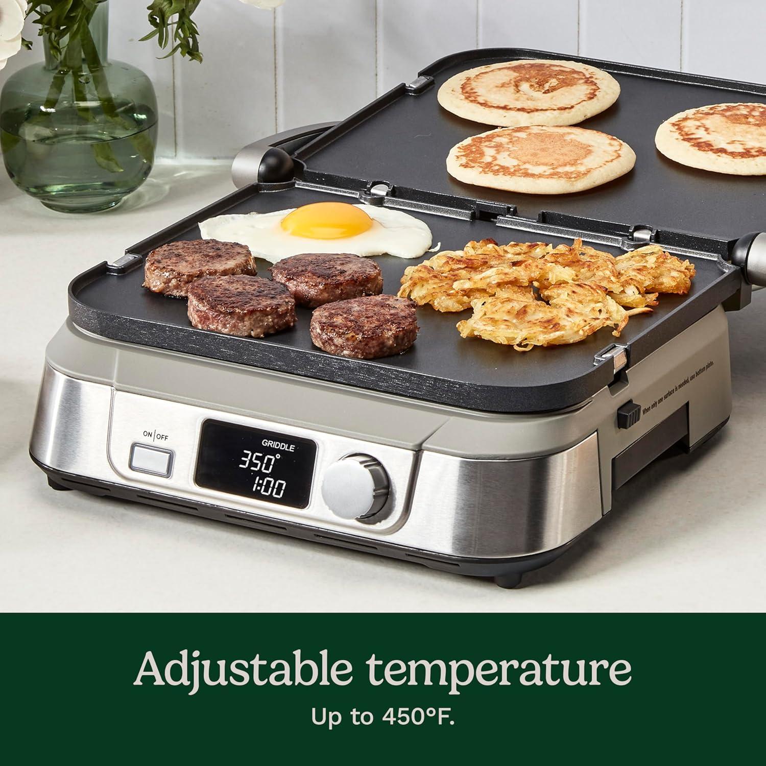imageCuisinart GR11 Griddler 3in1 Grill and Panini Press SilverDigital Griddler