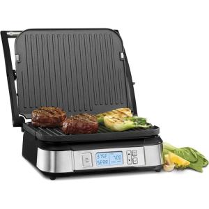 Cuisinart GR-11 Griddler 3-in-1 Grill and Panini Press, Silver(Smokeless Griddler)