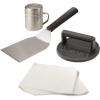 imageCuisinart Smash Burger Kit Cast Iron Press Spatula Seasoning Shaker and Patty Papers for Perfect Cookouts Barbecues and Tailgates6 Patty