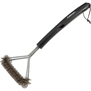 Cuisinart Triple Coil Brush, 17” Stainless Steel Grill Brush with Wide Scraper for All Grates, Bristle Free Grilling Accessory for Worry Free Cleaning, Perfect for BBQs, Cookout & Tailgate Cleaning(17″x6.6″x2.1″)