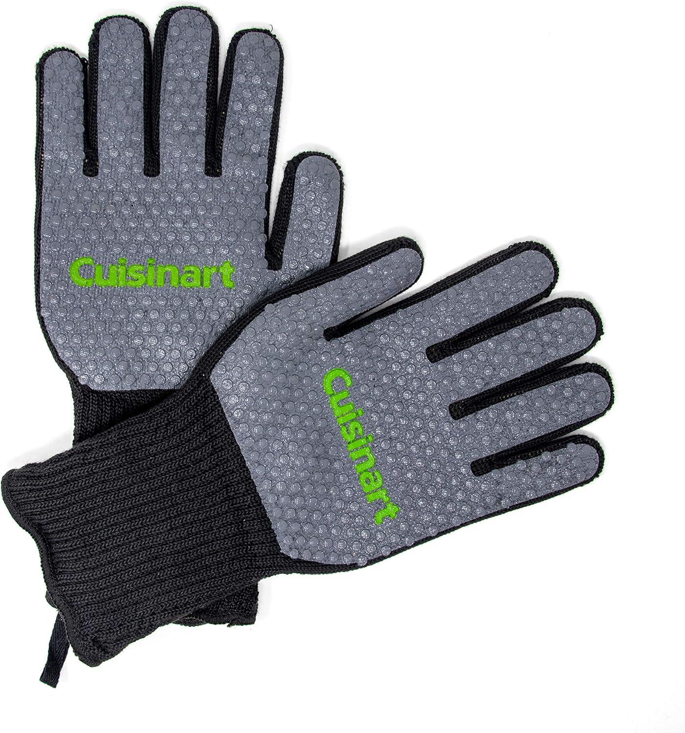 imageCuisinart Heat Resistant Silicone Grilling Gloves for Indoor and Outdoor Cooking Grilling One SizeHeat Resistant Grill Gloves