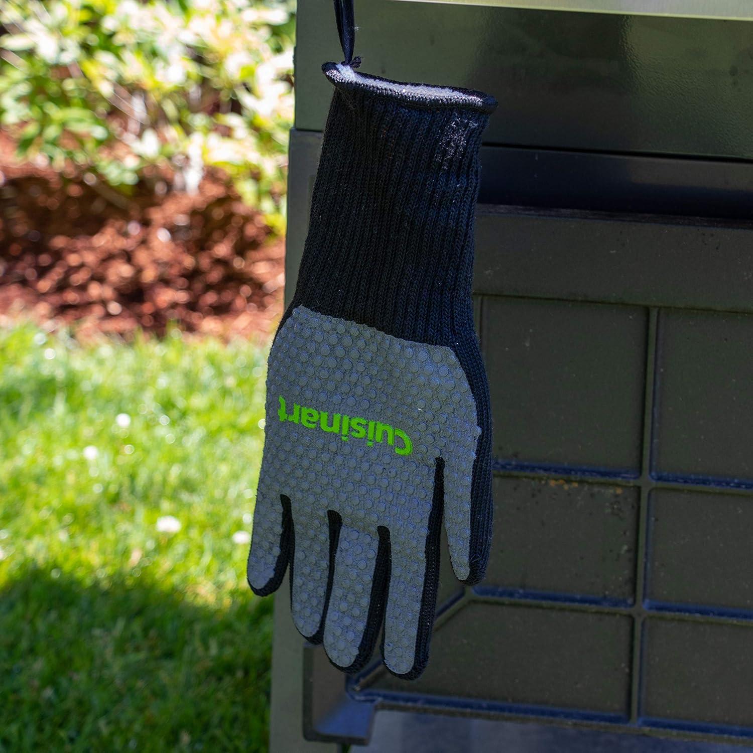 imageCuisinart Heat Resistant Silicone Grilling Gloves for Indoor and Outdoor Cooking Grilling One SizeHeat Resistant Grill Gloves