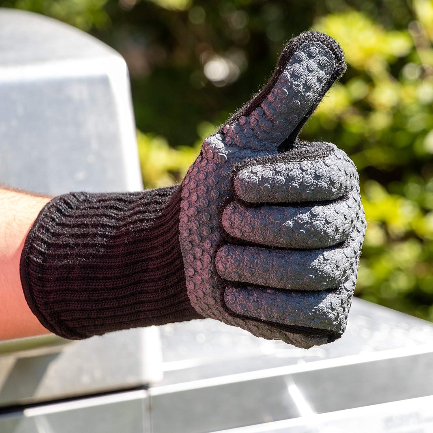 imageCuisinart Heat Resistant Silicone Grilling Gloves for Indoor and Outdoor Cooking Grilling One SizeHeat Resistant Grill Gloves