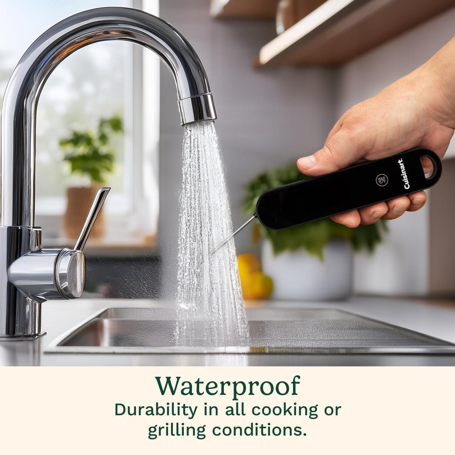 imageCuisinart LED Digital Pro Instant Read Thermometer Calibrated Ambidextrous Waterproof Meat Thermometer for Home amp Grill Lift to Wake Ultra Fast 06s Read Time Home Gadget BBQ Smoker Oil Fry