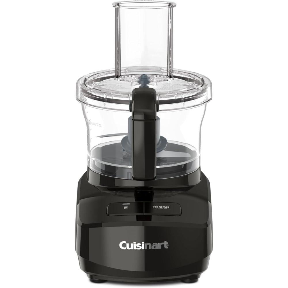 imageCuisinart 9Cup Continuous Feed Food Processor with Fine and Medium Reversible Shredding and Slicing Disc Universal Blade ContinuousFeed Attachment and InBowl Storage GrayBlack