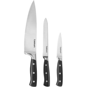 Cuisinart C77TR-9SHP Triple Rivet Collection Steel Knife Sharpener, 9-Inch, Black(3-Piece Chef Set)