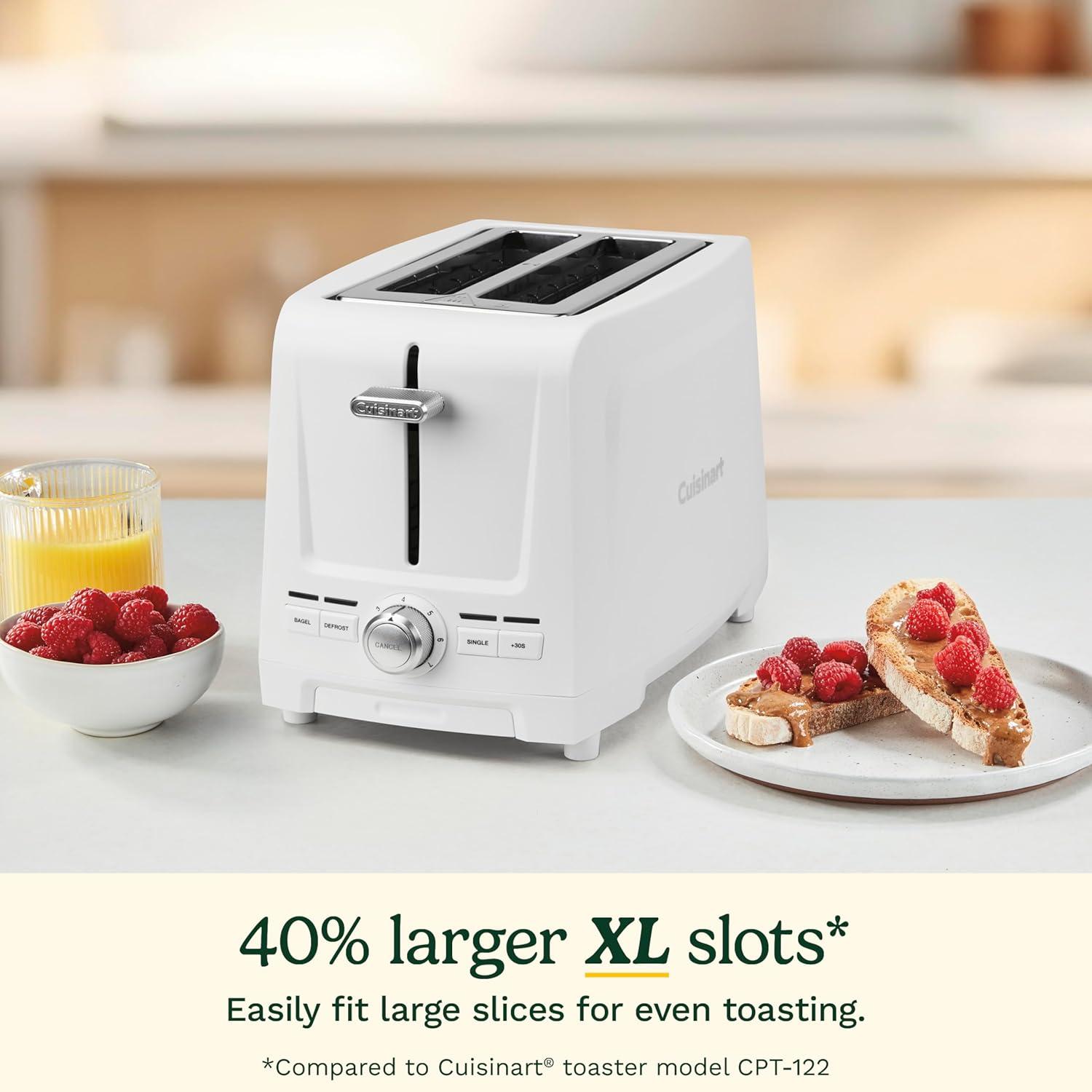 imageCuisinart 2Slice XL Slot Toaster Stone CPT1200White