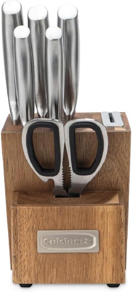 imageCuisinart 7 Pc Stainless Steel Essentials Cutlery Block Set with Built in Sharpener