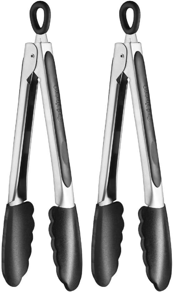 imageCuisinart SiliconeTipped 9Inch TongsBlackBlack