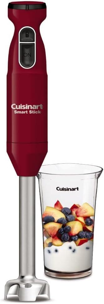 imageCuisinart Smart Stick TwoSpeed Hand Blender Powerful Immersion Blender with 300Watt Motor Blends Shakes Smoothies Puree Baby Food Soups amp Sauces CSB175P1 WhiteRed