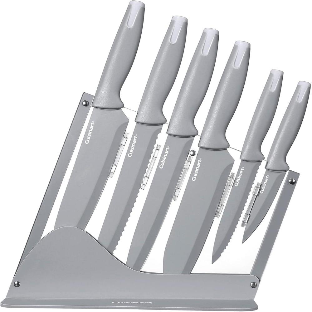imageCuisinart 7pc Ceramic Coated Cutlery Set with End Caps in Acrylic Stand GREY