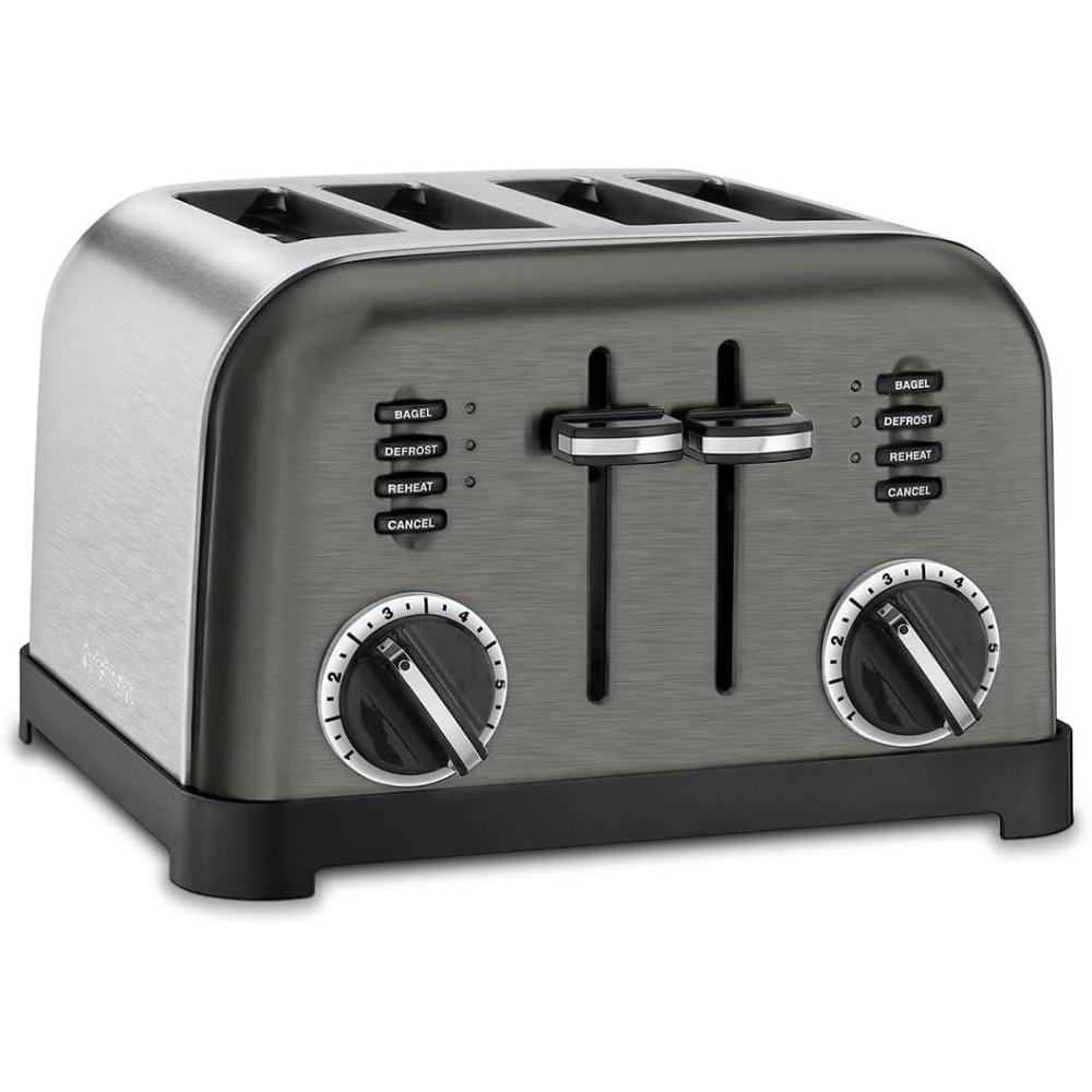 imageCuisinart CPT180WP1 4Slice Metal Classic Toaster WhiteStainless SteelBlack Stainless Steel