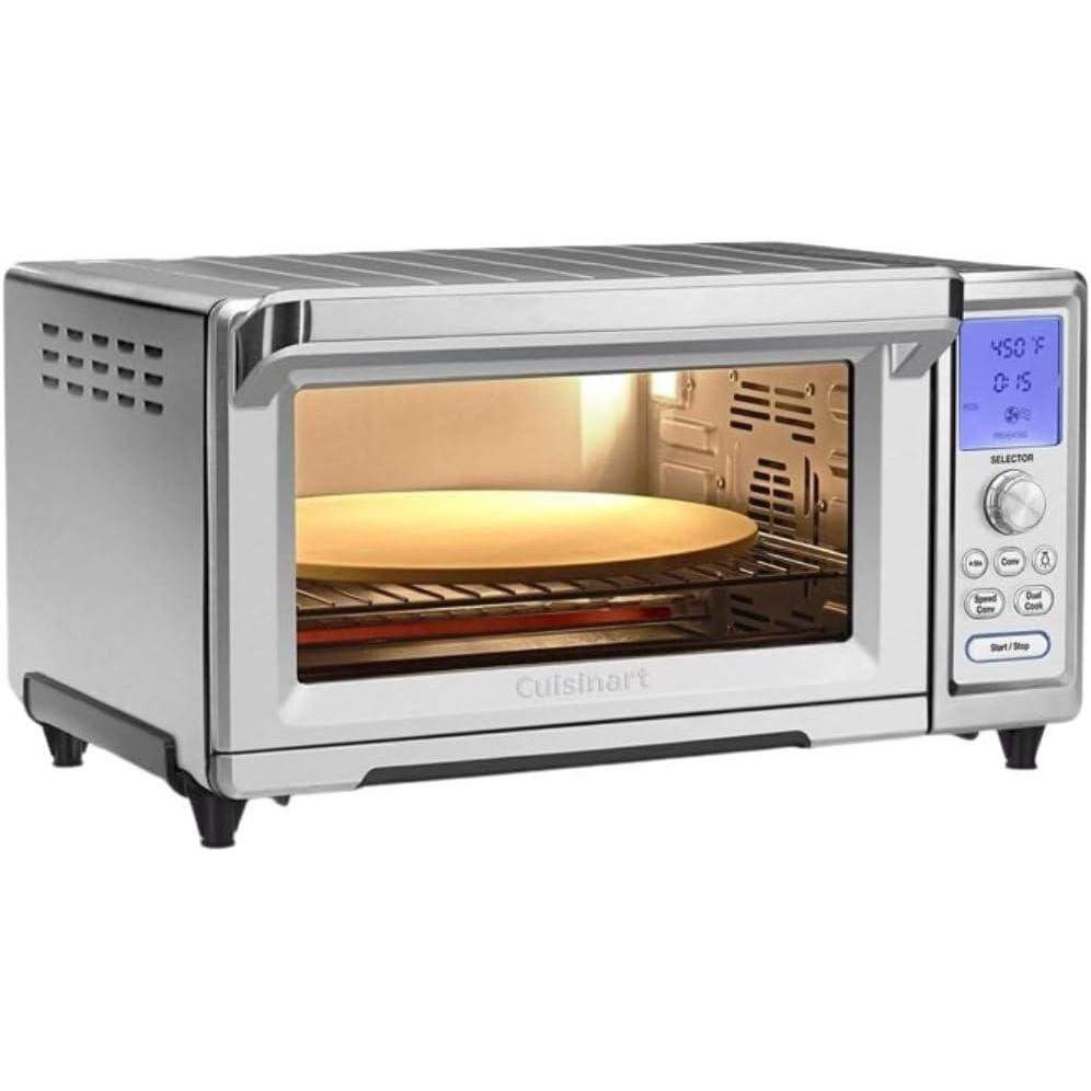 imageCuisinart Chefs Convection Toaster Oven 1800Watt Electric Oven with 15 Cooking Functions Fits 13 Pizza 9x13 Baking Pan and FullSize Chicken Nonstick Interior TOB260N1NAS Stainless SteelOven