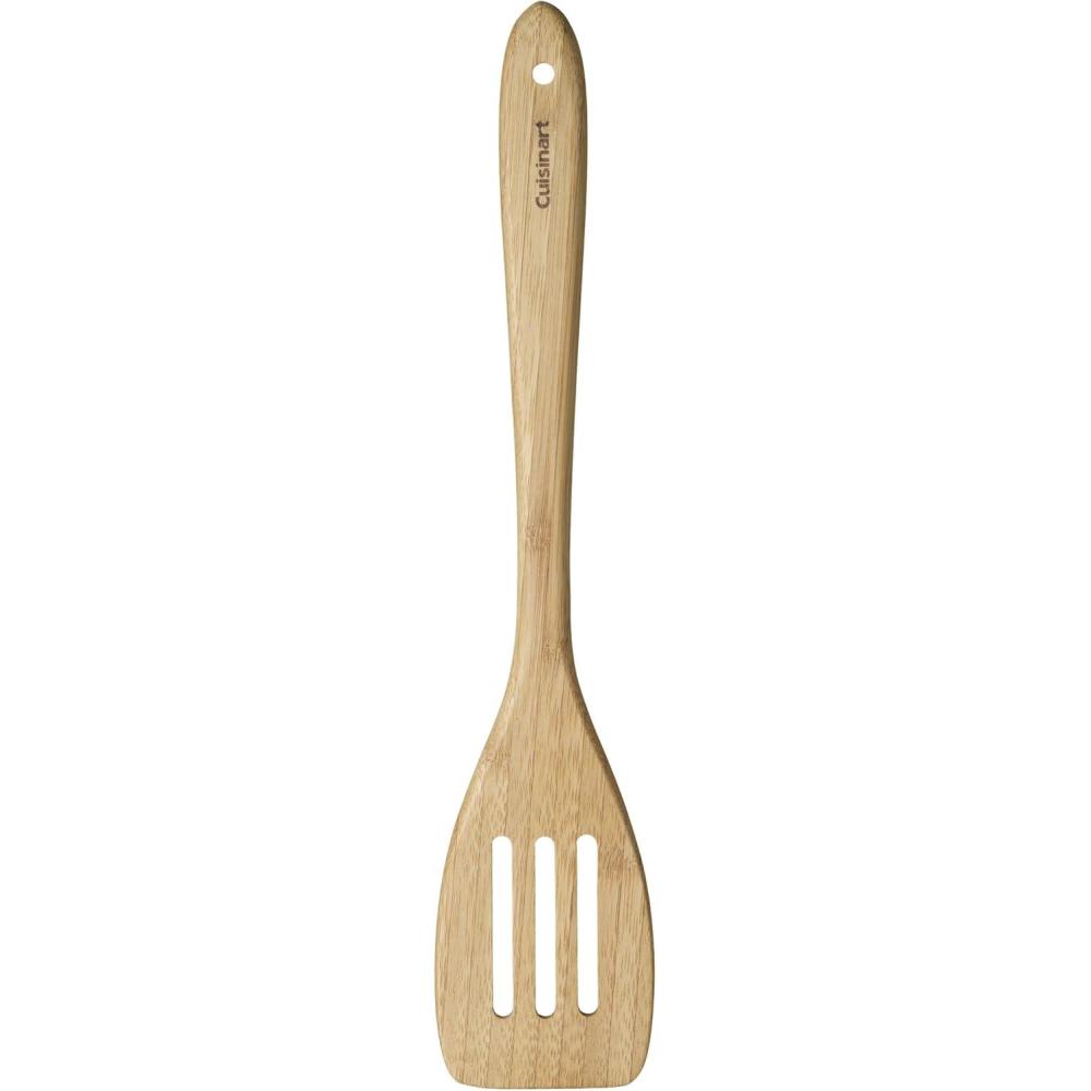 imageCuisinart Green Gourmet Bamboo Solid and Slotted Spoons 2PackSlotted Turner