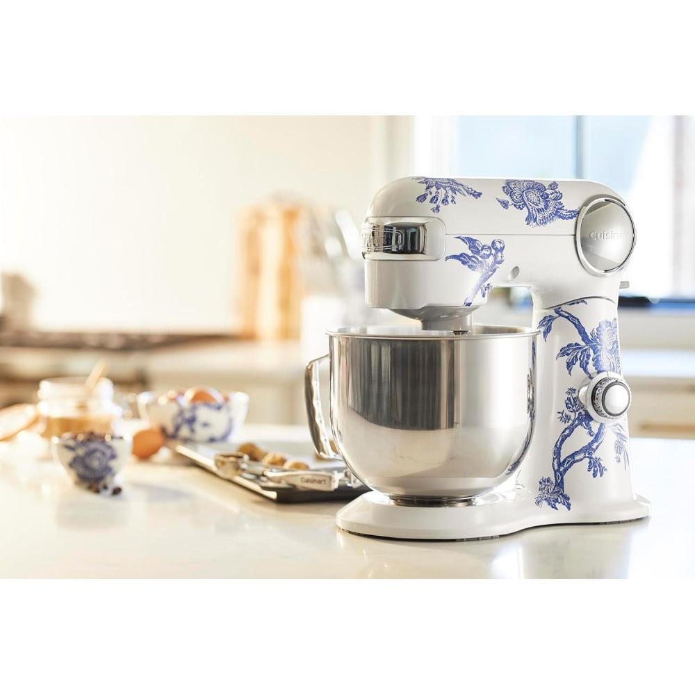 imageCuisinart SMD50BC Precision Pro 55Quart Digital Stand Mixer With 12Speeds 3 Preprogrammed Food Prep Settings Mixing Bowl Whisk Flat Mixing Paddle Dough Hook And Splash Guard Silver LiningCaskata