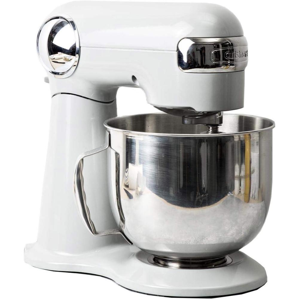 imageCuisinart Stand Mixer 12 Speed 55 Quart Stainless Steel Bowl Chefs Whisk Mixing Paddle Dough Hook Splash Guard w Pour Spout Robins Egg SM50TQWhite Linen