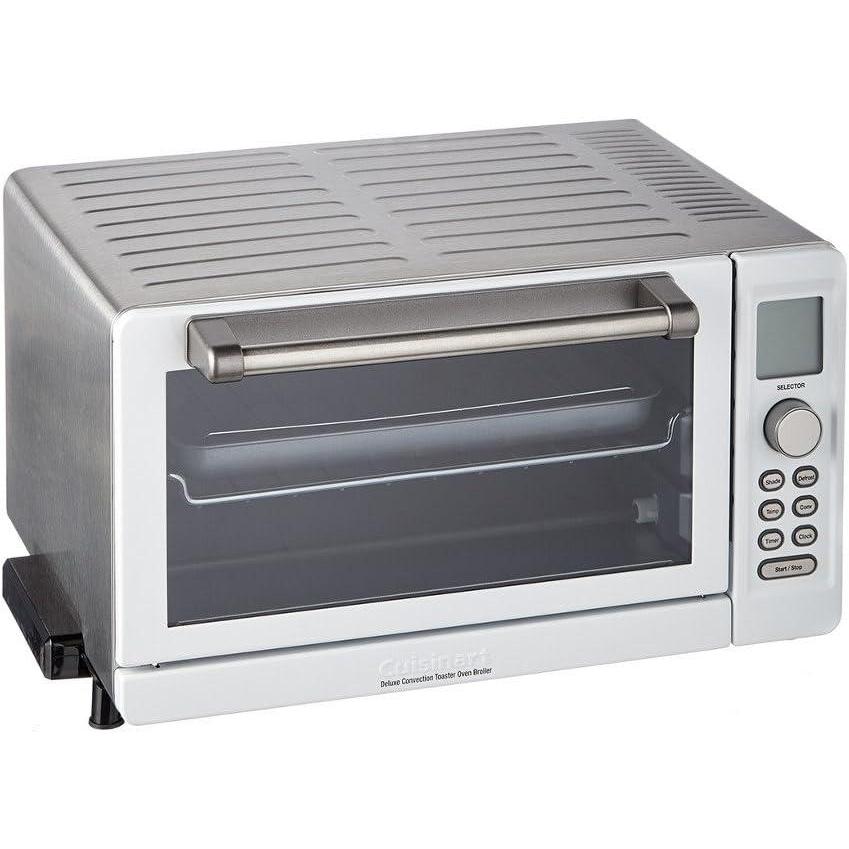 imageCuisinart TOB135N Deluxe Convection Toaster Oven Broiler Brushed Stainless SilverWhite and stainless steel