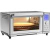 imageCuisinart Chefs Convection Toaster Oven 1800Watt Electric Oven with 15 Cooking Functions Fits 13 Pizza 9x13 Baking Pan and FullSize Chicken Nonstick Interior TOB260N1NAS Stainless SteelOven