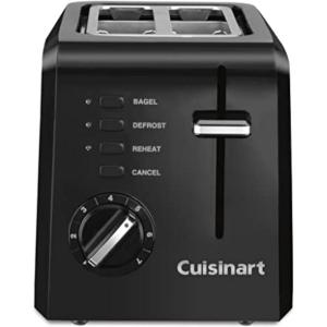 Cuisinart 2-Slice Toaster, Compact, White, CPT-122(Black)