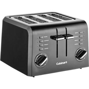 Cuisinart 4-Slice Compact Plastic Toaster, Black, CPT-142BKP1(Black)