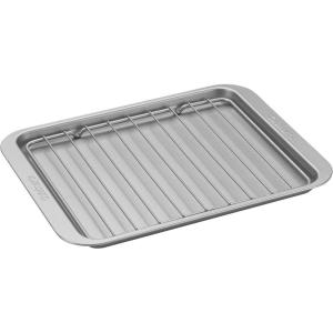 Cuisinart AMB-TOBPRK Toaster Oven Broiling Pan w/ Rack, silver, 11.2″(l) x 8.6″(w) x 0.06″(h)(Broiling Pan w/ Rack)