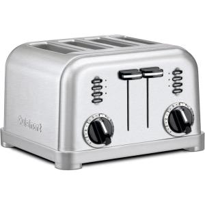 Cuisinart CPT-180WP1 4-Slice Metal Classic Toaster, White/Stainless Steel(Stainless Steel)