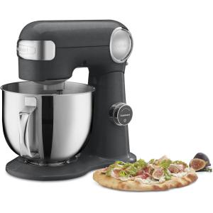 Cuisinart SMD-50BC Precision Pro 5.5-Quart Digital Stand Mixer With 12-Speeds, 3 Preprogrammed Food Prep Settings, Mixing Bowl, Whisk, Flat Mixing Paddle, Dough Hook, And Splash Guard, Silver Lining(Graphite)