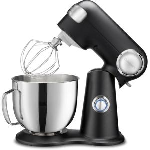 Cuisinart Stand Mixer, 12 Speed, 5.5 Quart Stainless Steel Bowl, Chef’s Whisk, Mixing Paddle, Dough Hook, Splash Guard w/ Pour Spout, Robin’s Egg, SM-50TQ(Onyx)